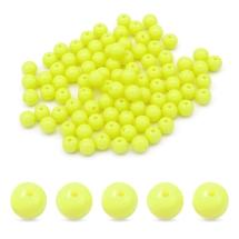 Бусины Акрил Круглые, Цвет: Желтый, Размер: 10мм, Отверстие 1.5мм, около 80шт/50г, (УТ0027442)