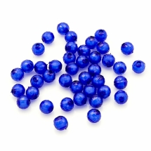 Бусины Акрил Граненые Прозрачные, Бусина в Бусине, Круглые, Цвет: Синий, Диаметр: 8мм, Отверстие 2мм, около 200шт/50г, (УТ0027454)