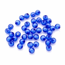 Бусины Акрил Прозрачные, Бусина в Бусине, Круглые, Цвет: Синий, Диаметр: 8мм, Отверстие 2мм, около 200шт/50г, (УТ0027463)