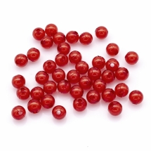 Бусины Акрил Прозрачные, Бусина в Бусине, Круглые, Цвет: Красный, Размер: 8мм, Отверстие 2мм, около 200шт/50г, (УТ0027464)