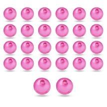 Бусины Акрил Прозрачные, Бусина в Бусине, Круглые, Цвет: Розовый, Диаметр: 8мм, Отверстие 2мм, около 200шт/50г, (УТ0027466)