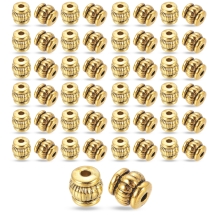 Бусины-Разделители Бижутерный Сплав, Бочка, Цвет: Античное Золото, Размер: 5х5х5мм, Отверстие 1.5мм, (УТ0027639)