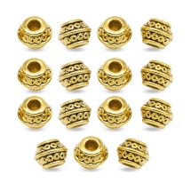 Бусины-Разделители Сплав Рондель, Античное Золото, 9х7мм, Отверстие 3.5мм, (УТ0027672)
