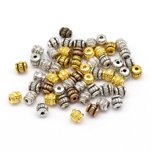 Бусины-Разделители Бижутерный Сплав, Бочка, Цвет: Микс, Размер: 5х5х5мм, Отверстие 1.5мм, 20г/около 55шт, (УТ0027655)