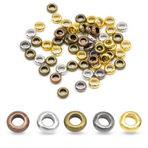 Бусины-Разделители Сплав Рондель, Микс, 7х3мм, Отверстие 4мм, около 50шт/20г, (УТ0027713)