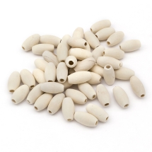 Бусины Деревянные Неокрашенные Овальные, 20х10мм, Отверстие 3мм, около 55шт/50г, (УТ0027834)