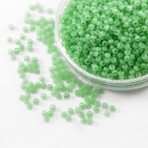 Бисер 02161 Чешский Preciosa 10/0, Алебастр Цветной DA, Зеленый, Круглый, (УТ0028056)