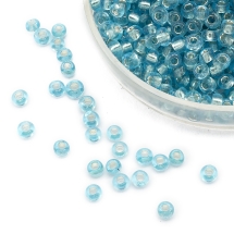 Бисер Китайский 12/0, Круглое Отверстие Серебристое Внутри (SLRH), Цвет: Голубой 47А, Круглый, (УТ0027995)