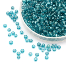 Бисер Китайский 12/0, Круглое Отверстие Серебристое Внутри (SLRH), Цвет: Зеленый 51А, Круглый, (УТ0027998)