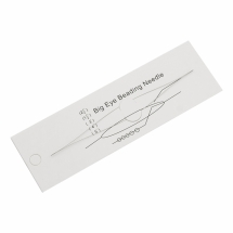 Игла Гибкая с большим ушком из Нержавеющей Стали, Бисерная, Тонкая, Раздвоенная, 125х0.3 мм, Отверстие: 0.1 мм, (УТ0027958)