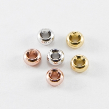 Бусины-Разделители, Латунь, Рондель, Цвет: Микс, Размер: 5х3мм, Отверстие 2мм, (УТ0027855)