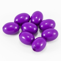 Бусины Акрил Непрозрачные, Овальные, Цвет: Фиолетовый, Размер: 12х9мм, Отверстие 1.5мм, около 42шт/25г, (УТ0028646)