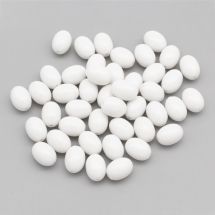 Бусины Акрил Непрозрачные, Овальные, Цвет: Белый, Размер: 12х9мм, Отверстие 1.5мм, около 42шт/25г, (УТ0028638)