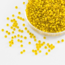 Бісер 87010 Чеський Preciosa 10/0, Матове Забарвлення з Середини CTCM, Жовтий, Круглий, (УТ0029501)