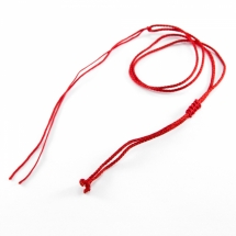 Нейлоновый Шнур для Ожерелий, готовая основа, Цвет: Красный, Длина 60см, (УТ0029124)