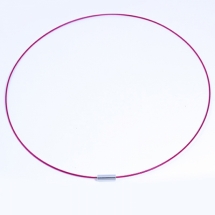 Основа для Ожерелья, Проволока Нержавеющая Сталь, винтовая Застежка из Латуни, Цвет: Светло-сиреневый, Длина 45см, Толщина 1мм, (УТ0029133)