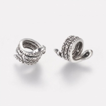 Шармы Евробусины Латунь, Змея, Цвет: Античное Серебро, Размер: 10х9мм, Отв-е 6мм, (УТ0029442)