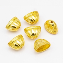 Конус Шапочки для Бусин, Металеві, Колір: Золото, Розмір: 14х20х12мм, Отвір 2.5мм, (УТ0029162)