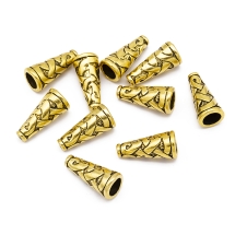 Конус Шапочки для Бусин, Металеві, Античне Золото, 8х18мм, Отвір 1мм, (УТ0029173)