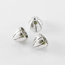 Конус Шапочки для Бусин, Металеві, Колір: Античне Срібло, Розмір: 10х9мм, діаметр всередині 6~8 мм, Отвір 1мм, (УТ0029188)