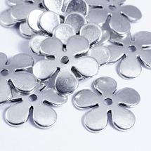 Шапочки для Бусин, Цветок, Тибетский Стиль, Металл, Цвет: Античное Серебро, Размер: 21х2.5мм, Отверстие 2.5мм, (УТ0029189)