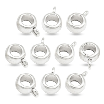 Бейл Бочонок, Тибетский Стиль, Бижутерный сплав, Цвет: Античное Серебро, Размер: 11.5x8x5.5мм, Диаметр внутри 4.8мм, Отв-тие 2мм, (УТ0029232)