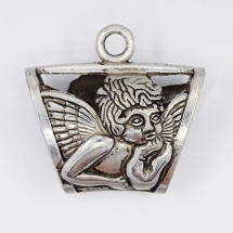 Бейл Филигранный, Бижутерный сплав, Цвет: Античное Серебро, Размер: 35~40x35~39x16~20мм, Размер внутри 13~14x25~26мм, Отв-тие 4~5мм, (УТ0029236)