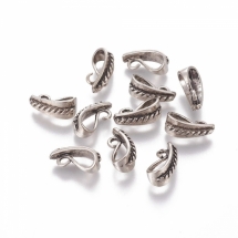 Тримач Бейл з петелькою, Латунь, Колір: Золото, Розмір: 14х6мм, Отвір 3.5мм, (УТ0029257)