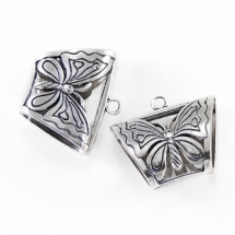 Бейл Филигранный, Бижутерный сплав, Цвет: Античное Серебро, Размер: 35~40x35~39x16~20мм, Размер внутри 13~14x25~26мм, Отв-тие 4~5мм, (УТ0029518)