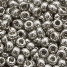 Бисер 18141 Чешский Preciosa 10/0, Солгель Металлик CSM, Серый Металлик, Круглый, (УТ0030123)
