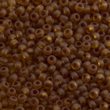 Бисер 10090 Чешский Preciosa 10/0, Прозрачный матовый TM, Коричневый, Круглый, (УТ0030128)