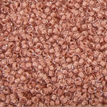 Бисер 38389 Чешский Preciosa 10/0, Прозрачный Окраска из Середины CTC, Розовый, Круглый, (УТ0030172)