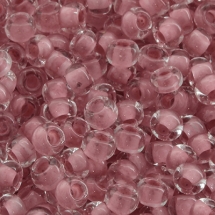 Бисер 38395 Чешский Preciosa 10/0, Прозрачный Окраска из Середины CTC, Розовый, Круглый, (УТ0031094)