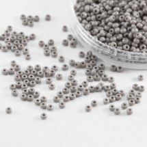 Бисер 16949 Чешский Preciosa 10/0, Солгель Окрашенный SDC, Серый, Круглый, (УТ0031108)