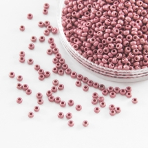 Бисер 18595 Чешский Preciosa 10/0, Металлик Матовый CTMM, Розовый, Круглый, (УТ0031112)