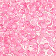 Бисер 38394 Чешский Preciosa 10/0, Прозрачный Окраска из Середины CTC, Розовый, Круглый, (УТ0031128)