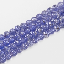 Бусины Стеклянные Волочильные, Круглые, Цвет: Серо-синий Y7, Размер: 6мм, Отверстие 1.5мм, около 135шт/81см/нить, (УТ0031196)