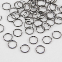 Колечка Одинарні, Залізні, Колір: Збройна Сталь, Розмір: 10мм, Товщина 1мм, 50г / близько 280шт, (БА000001424)