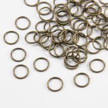 Колечка Одинарні, Залізні, Колір: Бронза, Розмір: 4 мм, Товщина 0.7мм, 50г / близько 1450шт, (БА000001178)