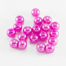 Жемчуг Бусины Акриловые, Глянцевые, Круглые, Цвет: Розовый яркий, Диаметр 6мм, Отв-тие 1.5мм, около 230шт/25г, (УТ0030518)