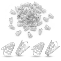 Конус Шапочки для Бусин, Железные, Цвет: Серебро, Размер: 10х16мм, Отверстие 1.5мм, (УТ0030388)