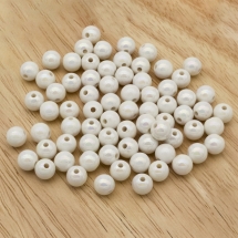 Бусины Акрил АВ-цвет, Непрозрачные, Круглые, Цвет: Белый, Размер: 8мм, Отв. 2мм, около 90шт/25г, (УТ0030274)