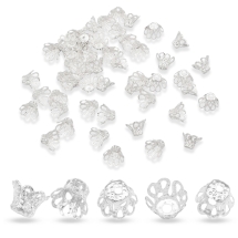 Конус Шапочки для Бусин, Железные, Цвет: Серебро, Размер: 8х6мм, Отверстие 1.5мм, (УТ0030398)