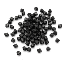 Бусины Акриловые Кристалл Биконус Прозрачные Граненые Окрашенные, Черный, 8мм, Отверстие 1мм, около 90шт/25г, (УТ0030532)