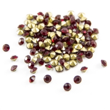 Стразы Бриллиант Класс А, Стекло, Покрытые сзади, Цвет: Светлый Сиам, Размер: 2.4~2.5мм, (УТ0030556)