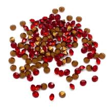 Стразы Бриллиант Класс А, Стекло, Покрытые сзади, Цвет: Светлый Сиам, Размер: 3.4~3.5мм, (УТ0030571)