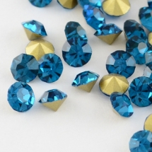 Стрази Діамант Клас А, Скло, Покриті ззаду, Колір: Блакитний Цирконій, Розмір: 3.8~4 мм, (УТ0030579)