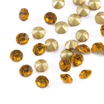 Стразы Бриллиант Стекло Класс А, Покрытые сзади, Цвет: Топаз, Размер: 6~6.2мм, (УТ0030615)