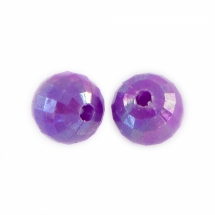 Бусины Акриловые Граненые, Круглые, АВ цвет, Цвет: Сиреневый, Диаметр: 6мм, Отверстие 2мм, около 275шт/25г, (УТ0030175)