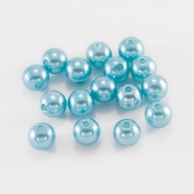 Жемчуг Бусины Акриловые, Глянцевые, Круглые, Цвет: Аквамарин, Размер: 6мм, Отв-тие 1.5мм, около 230шт/25г, (УТ0030181)